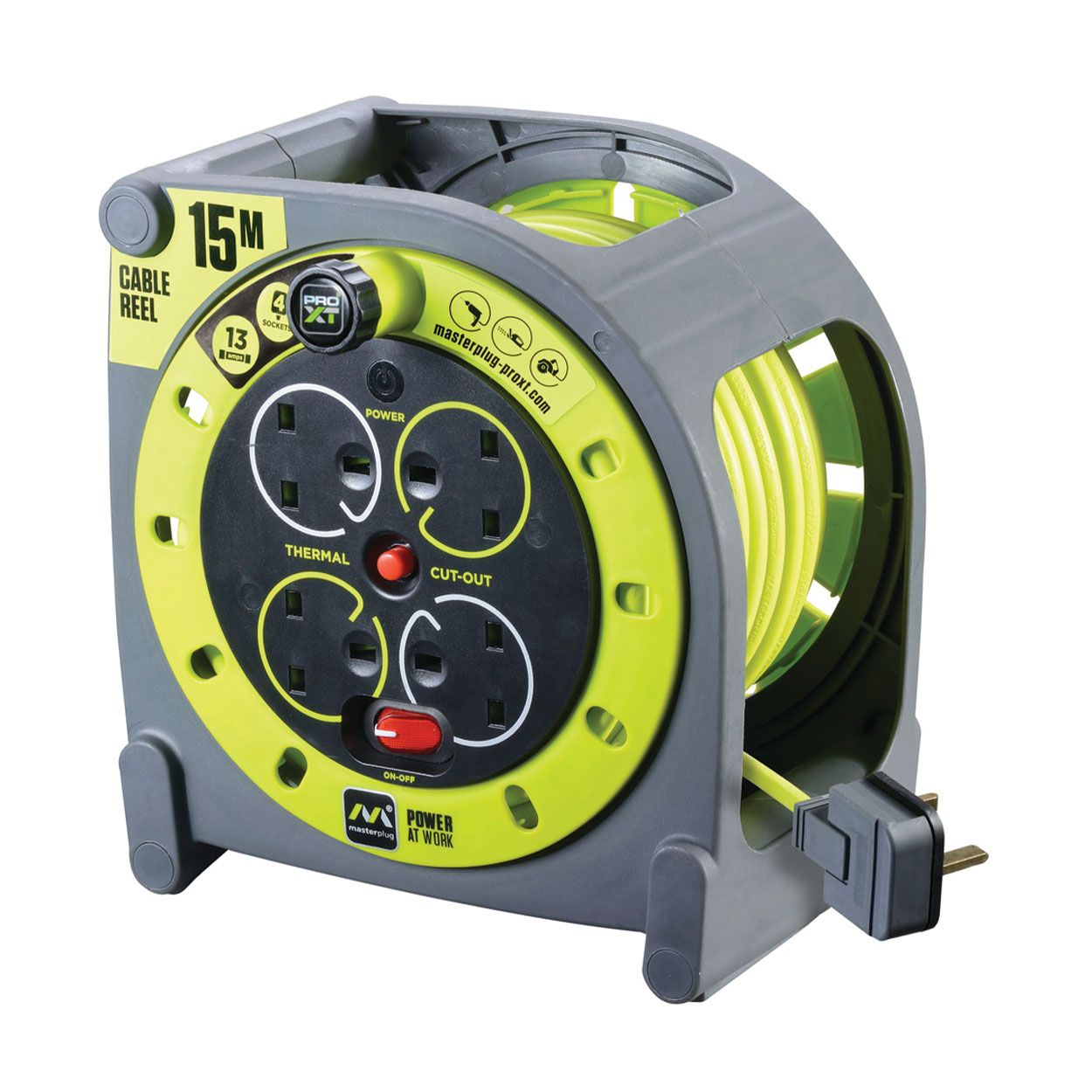 Masterplug 15m Pro XT Case Cable Reel