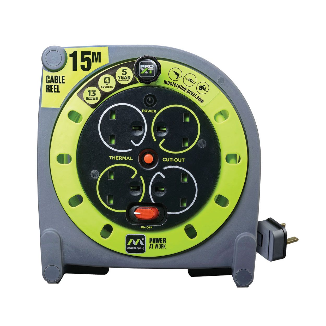 Masterplug 15m Pro XT Case Cable Reel