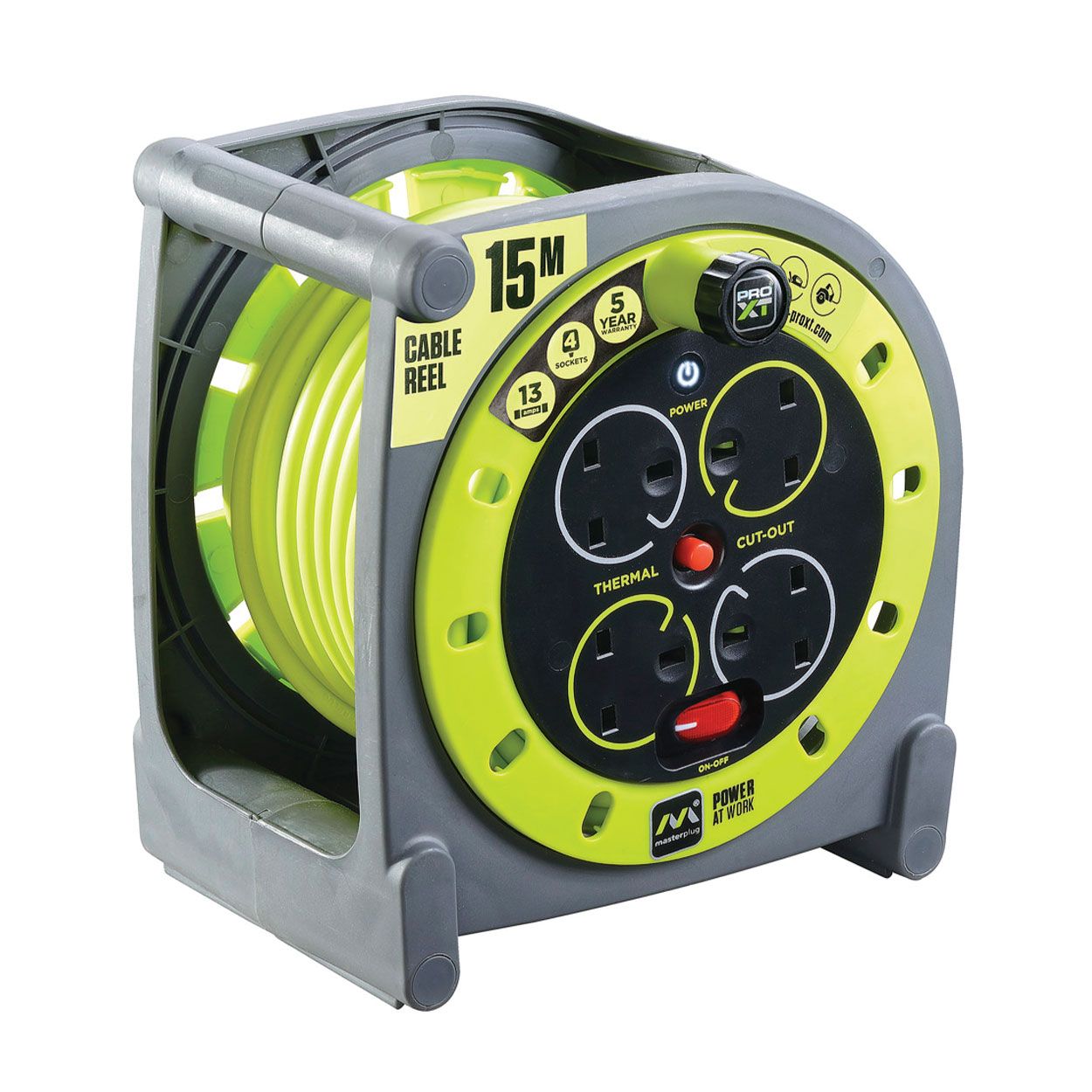 Masterplug 15m Pro XT Case Cable Reel