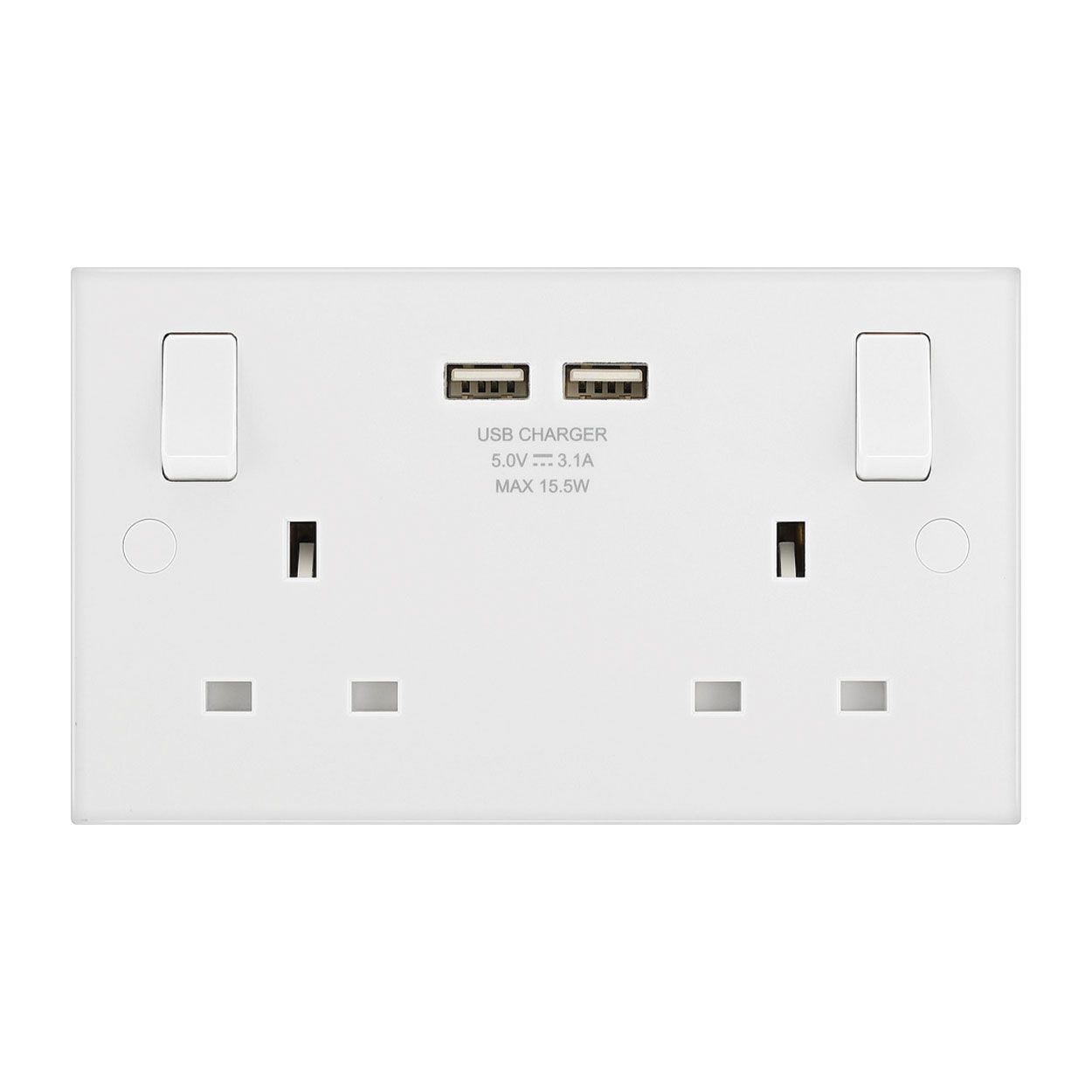 Masterplug 13a Switched USB Socket