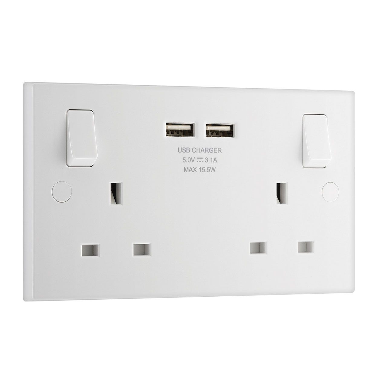 Masterplug 13a Switched USB Socket
