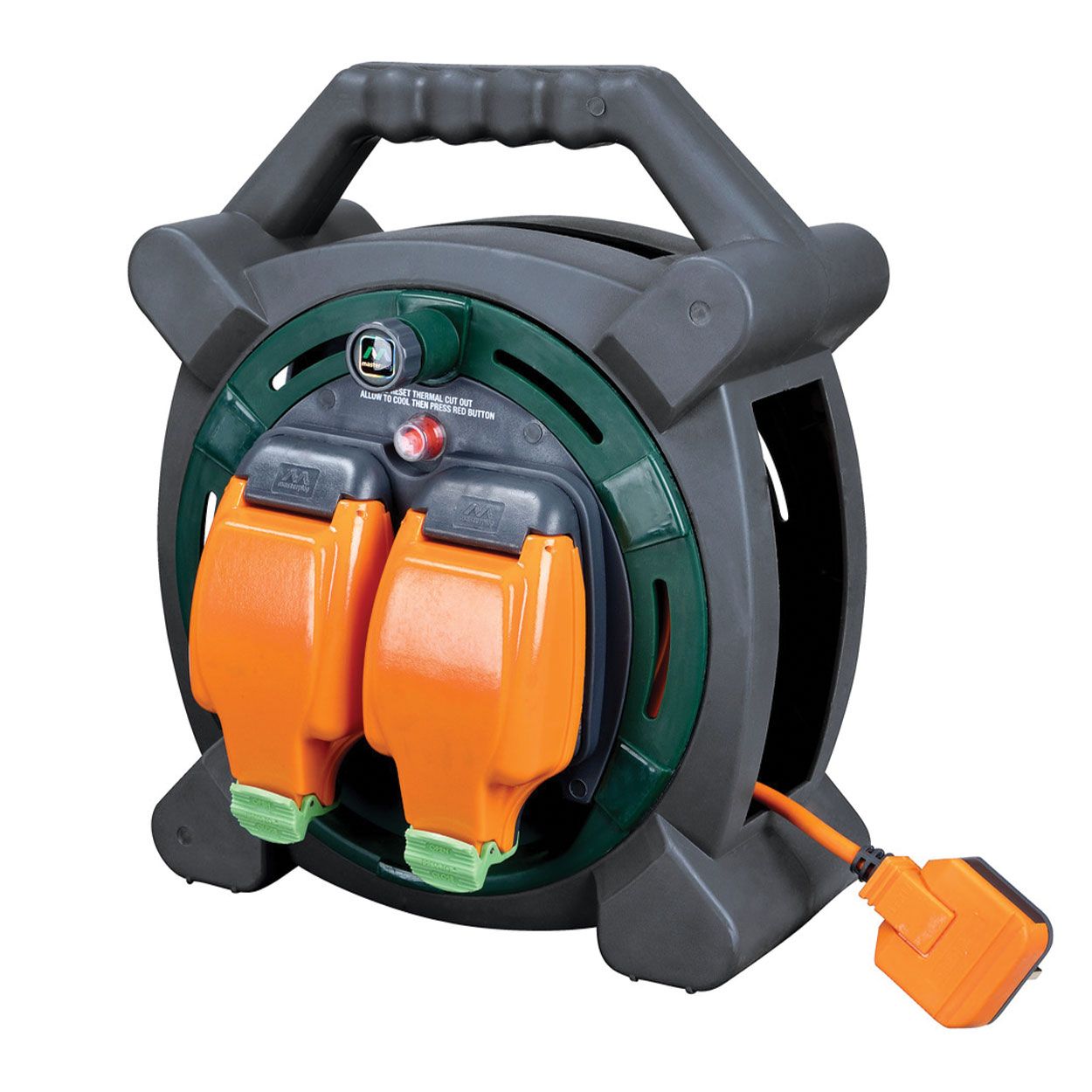 Masterplug 20m Weatherproof Garden Cable Reel