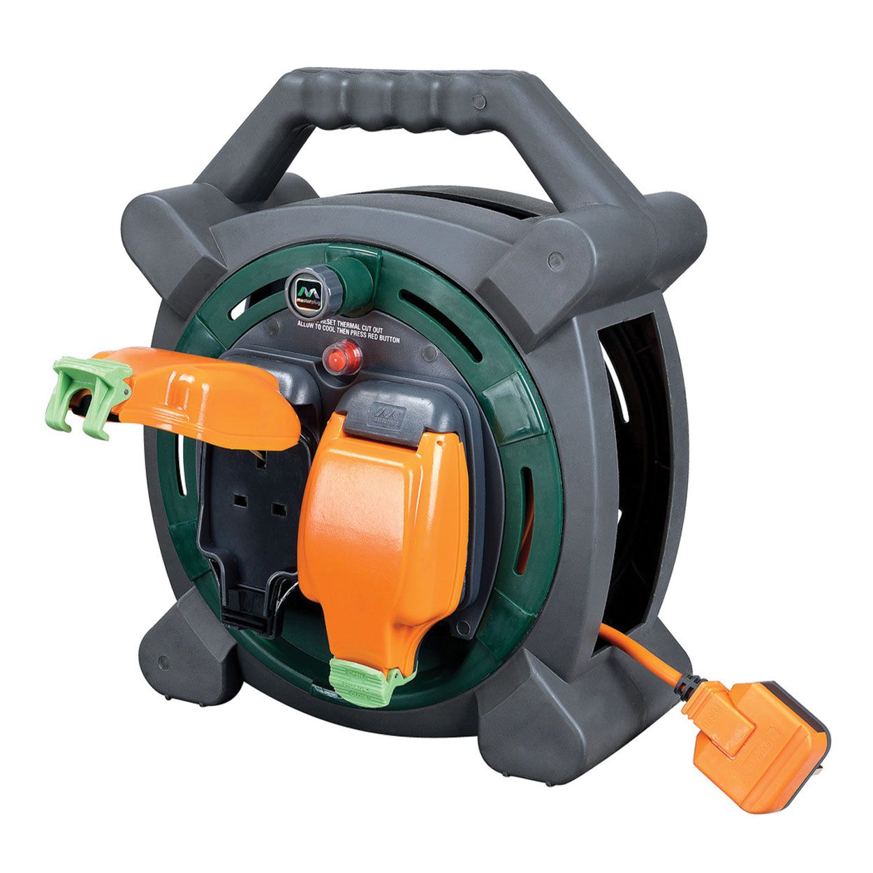 Masterplug 20m Weatherproof Garden Cable Reel