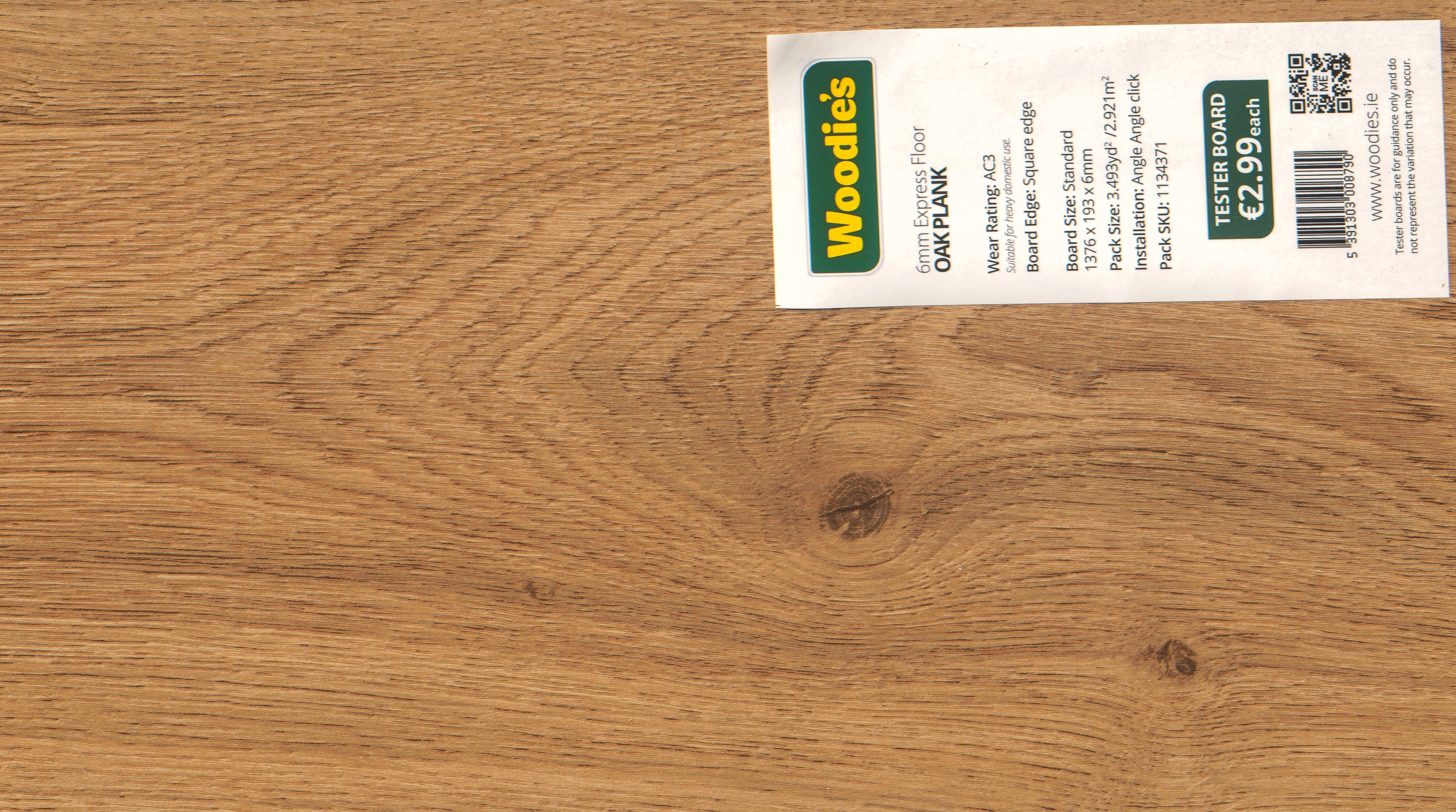 Sample 6mm Oak Plank Express Floor