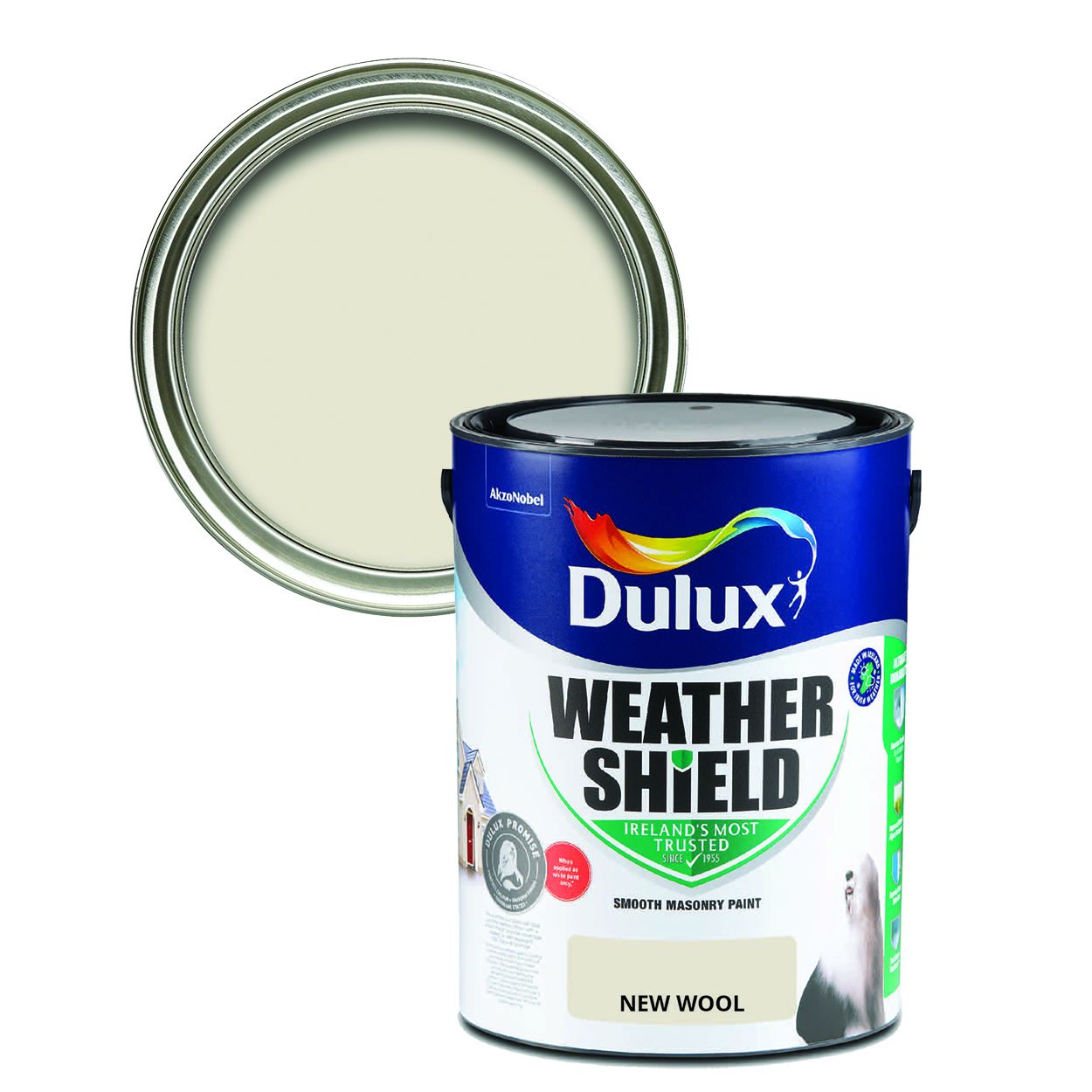 Dulux Weathershield Smooth Masonry New Wool 5L