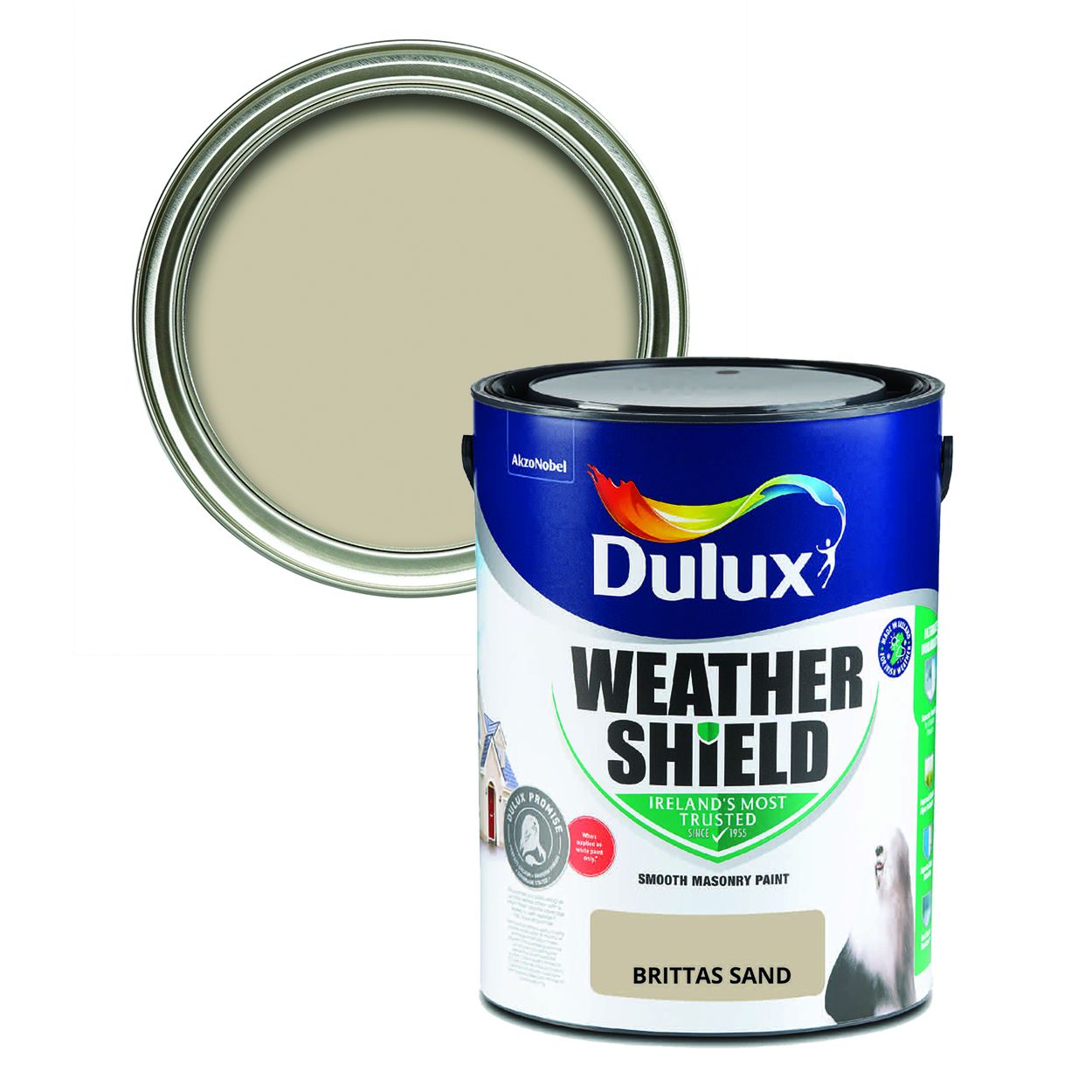Dulux Weathershield Smooth Masonry Brittas Sand 5L