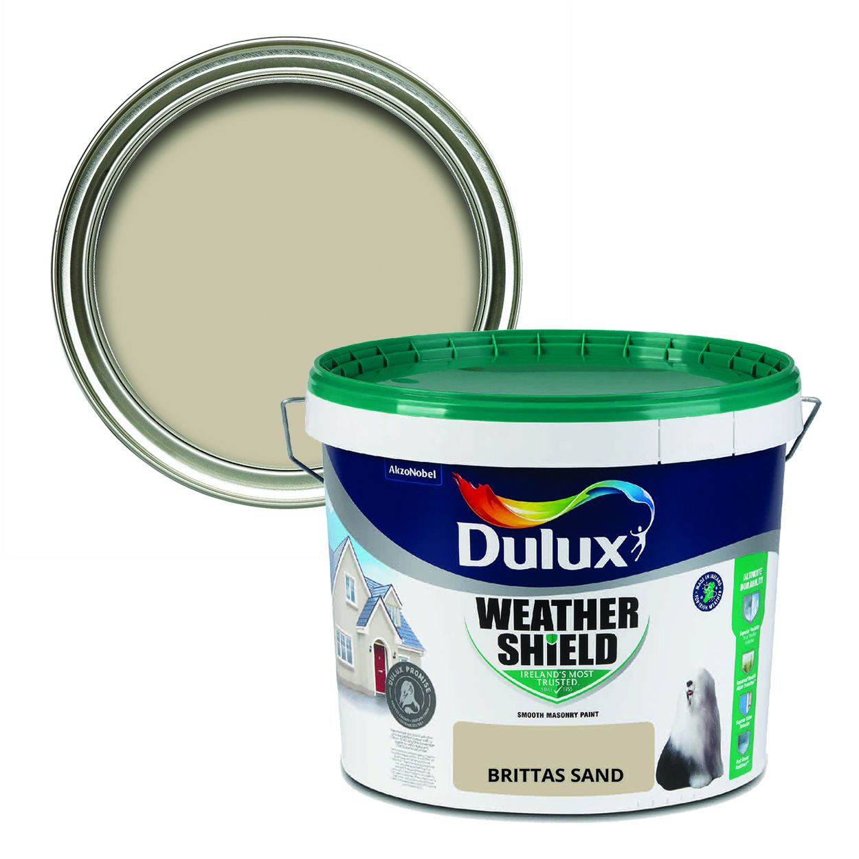 Dulux Weathershield Smooth Masonry Brittas Sand 10L