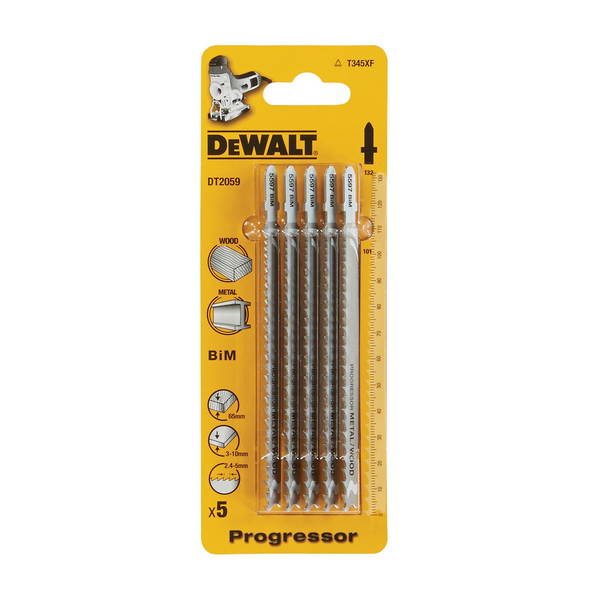 DeWalt Metal & Wood Jigsaw Blades 132mm
