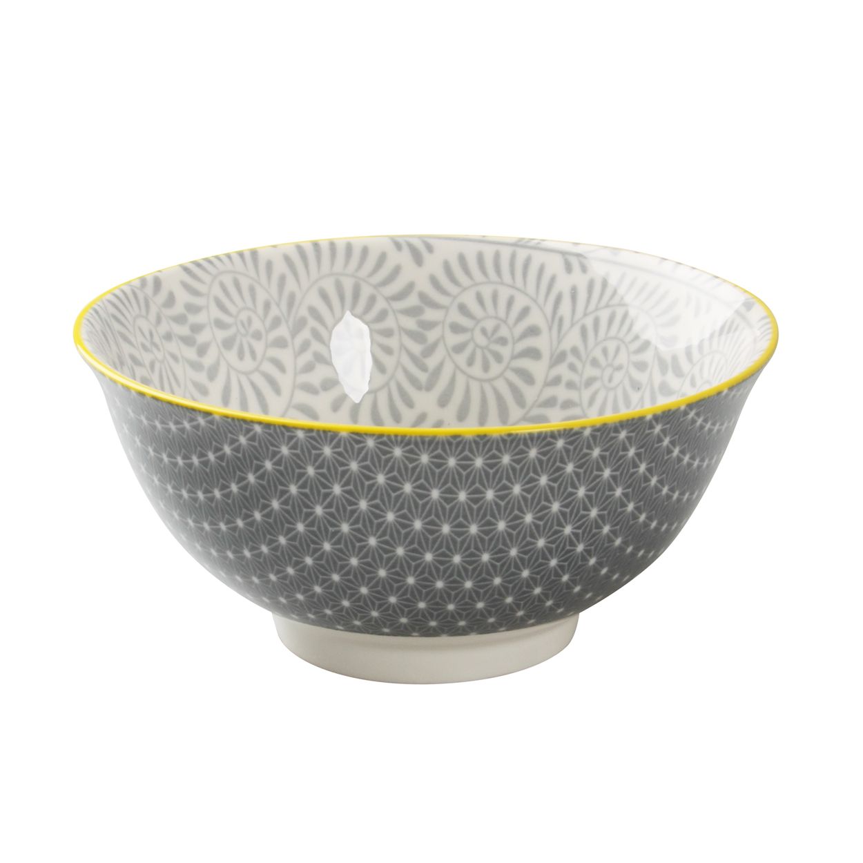 Geo Grey Small Bowl