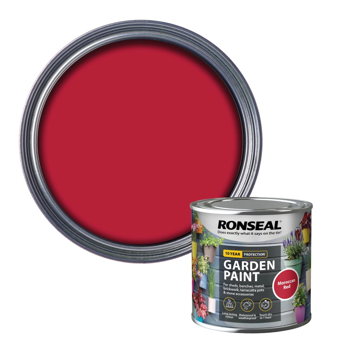Ronseal Garden Paint Moroccan Red 250ml