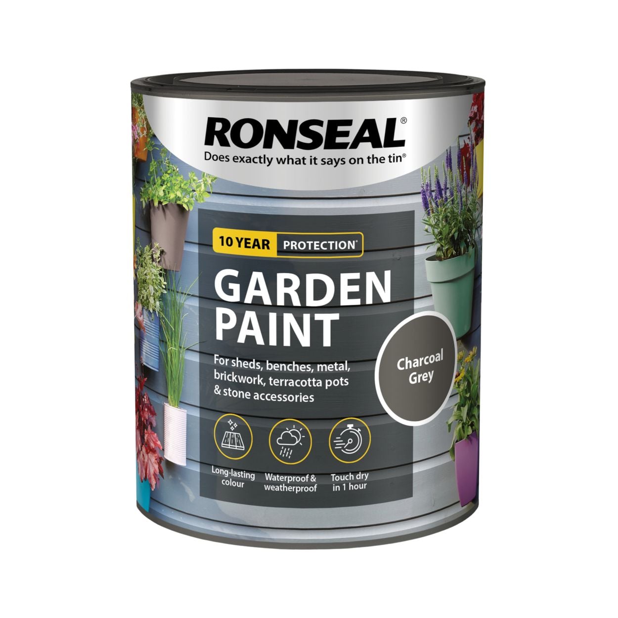 Ronseal Garden Paint Charcoal Grey 750ml