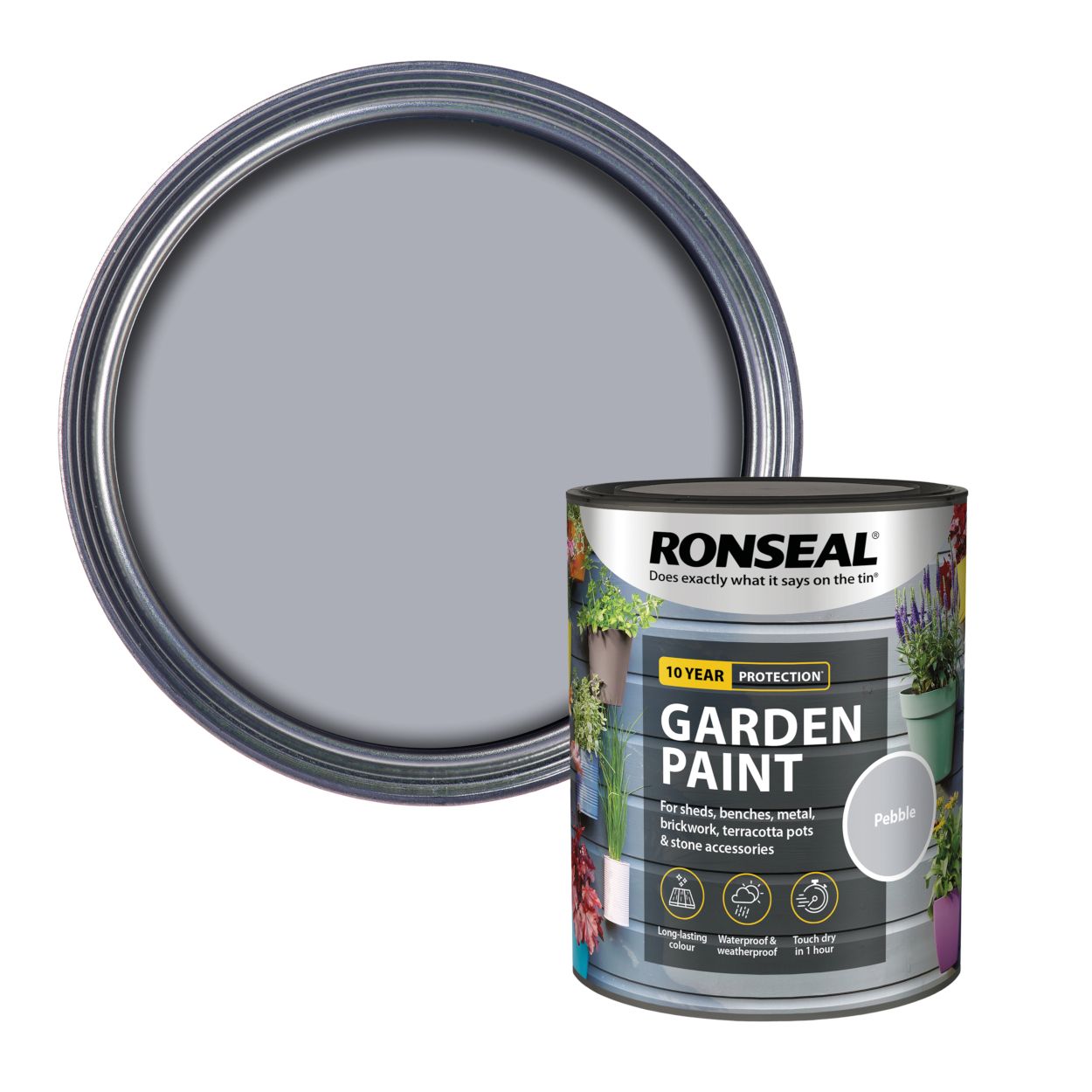 Ronseal Garden Paint Pebble 750ml