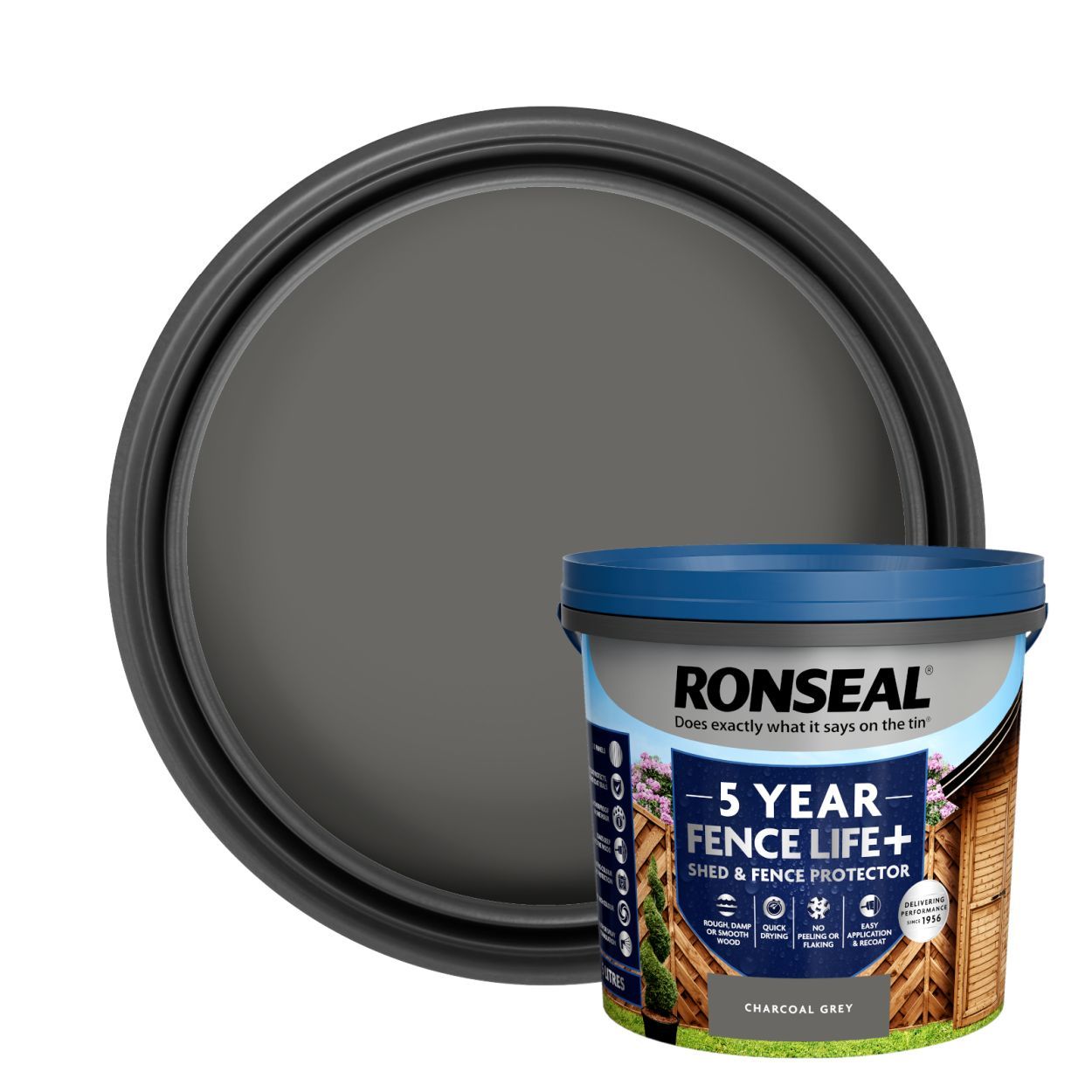 Ronseal Fence Life Plus Charcoal 5L
