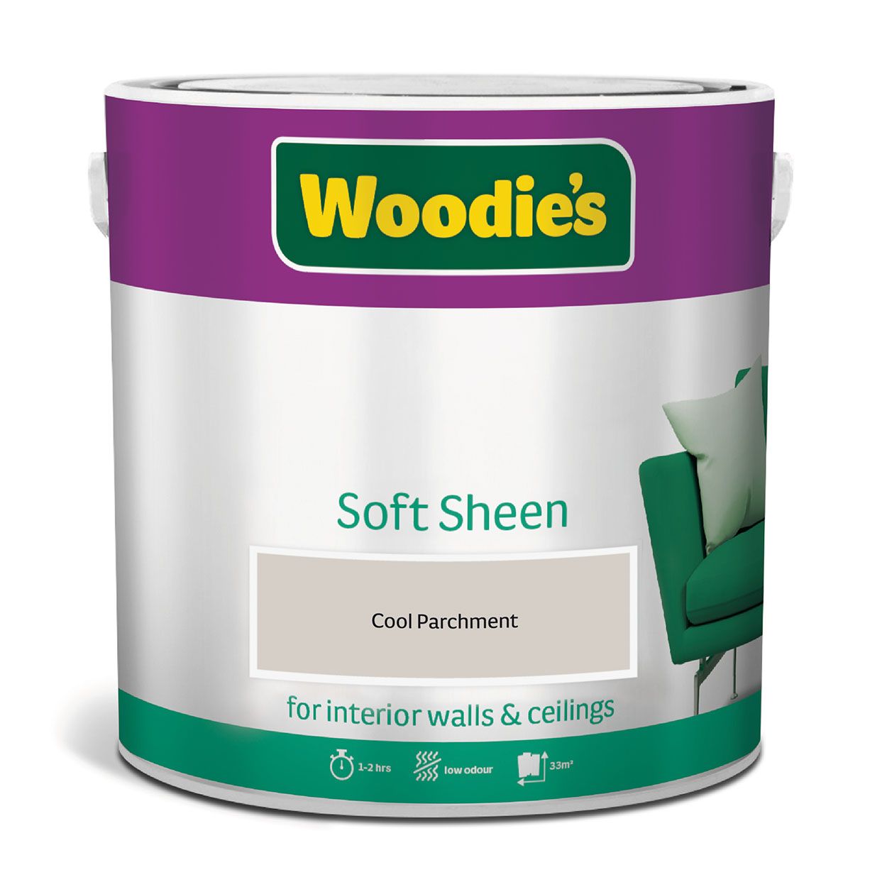 Woodie's Vinyl Soft Sheen Cool Parchment 2.5Ltr