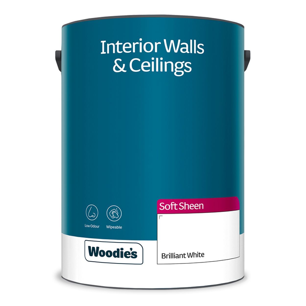 Woodie's Vinyl Soft Sheen Pure Brilliant White 5Ltr