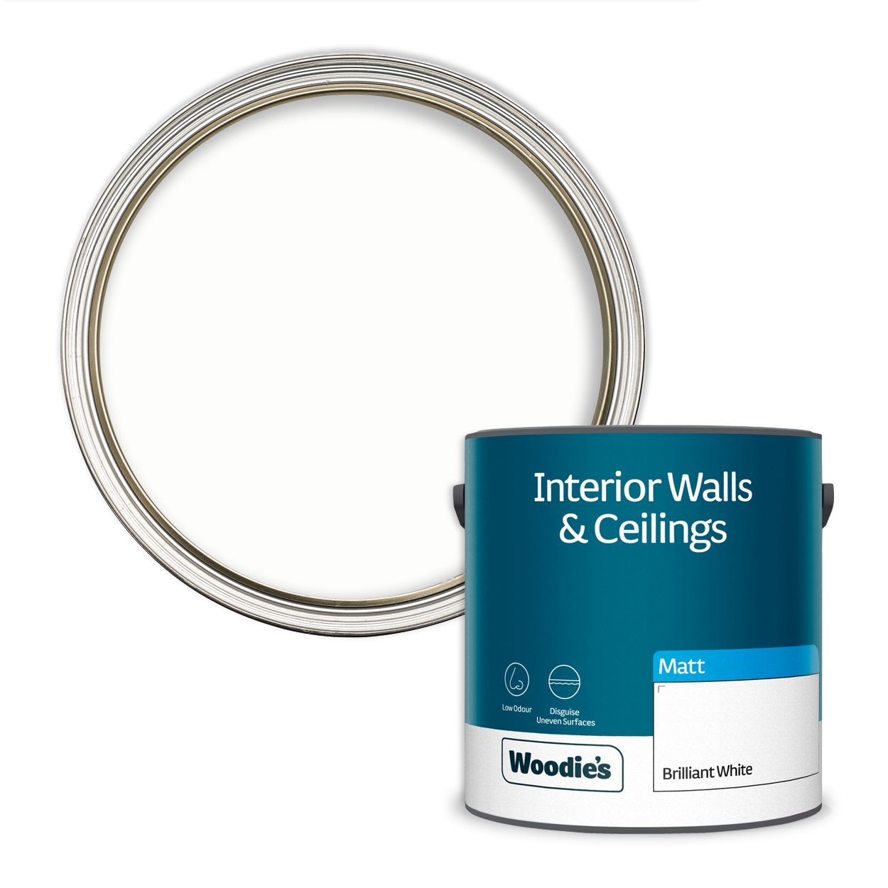 Woodie's Vinyl Matt Pure Brilliant White 2.5Ltr