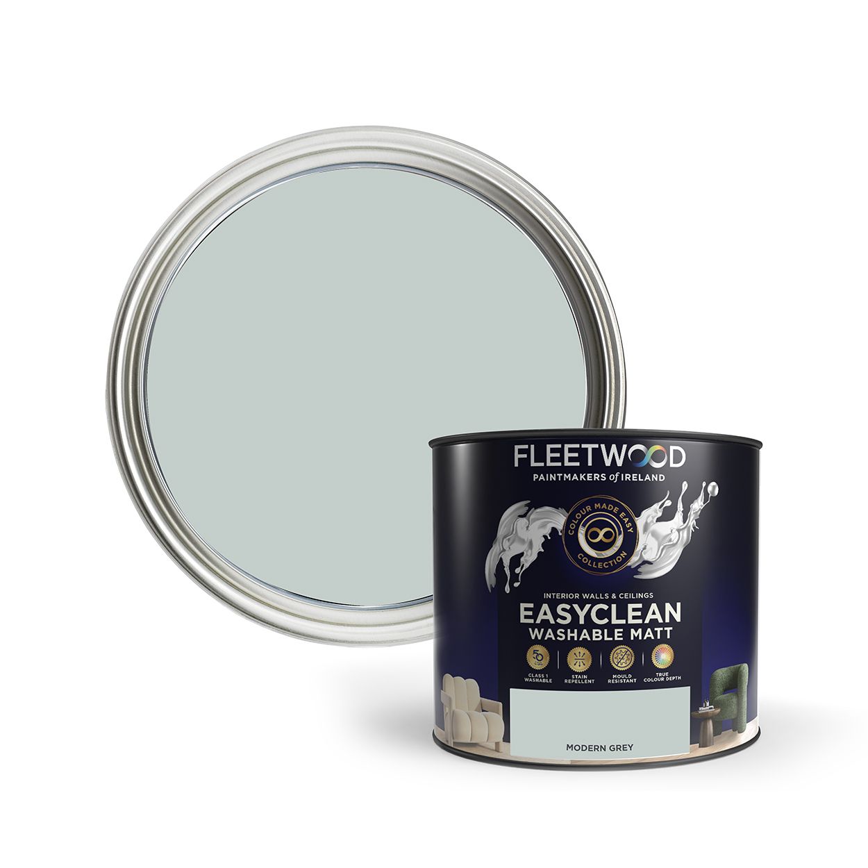 Fleetwood 2.5 Litre Easy Clean Modern Grey