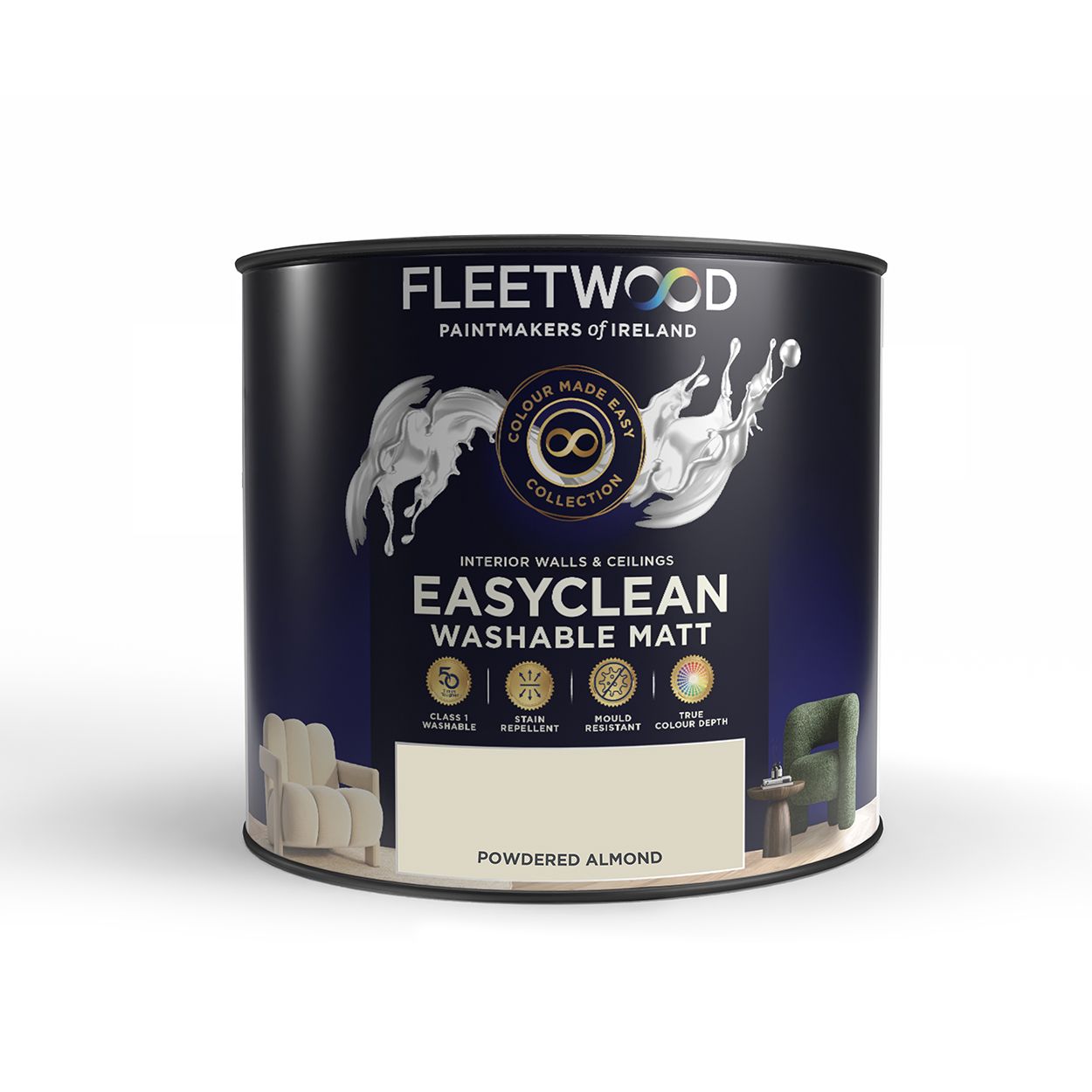 Fleetwood 2.5 Litre Easy Clean Powdered Almond