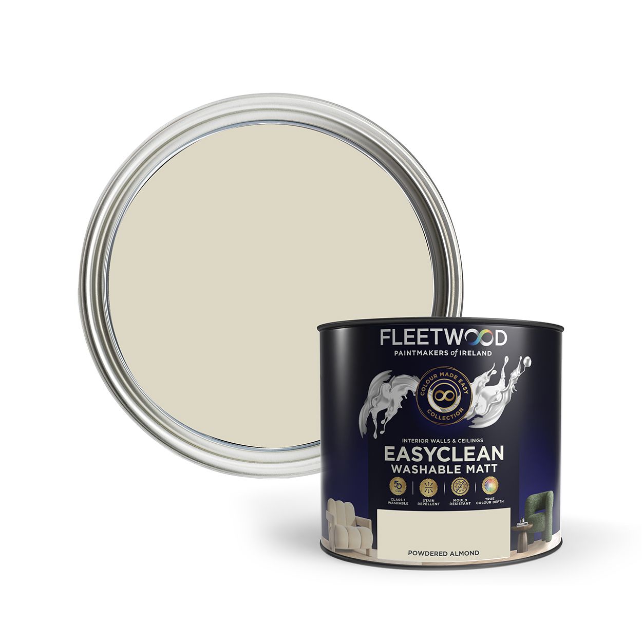 Fleetwood 2.5 Litre Easy Clean Powdered Almond