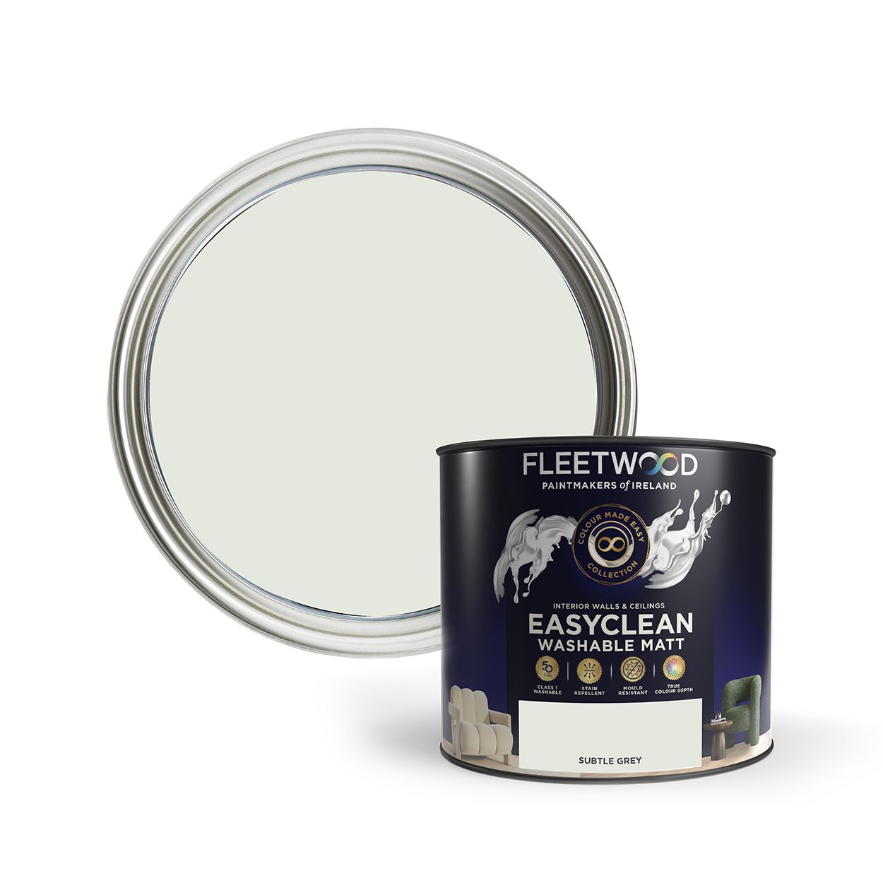 Fleetwood 2.5 Litre Easy Clean Subtle Grey