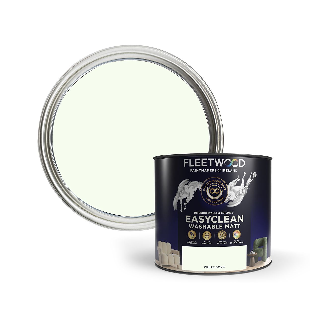 Fleetwood 2.5 Litre Easy Clean White Dove