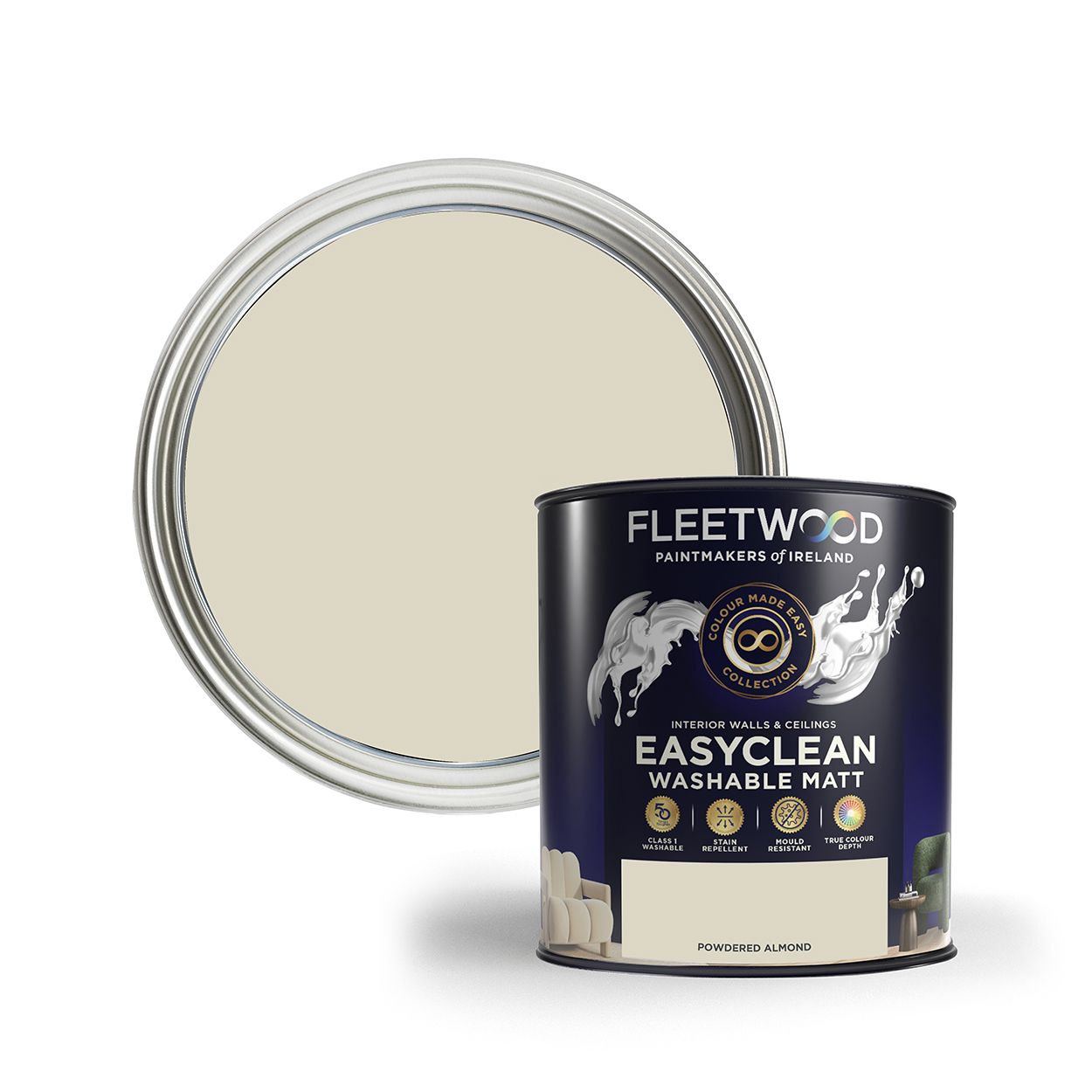 Fleetwood 5 Litre Easy Clean Powdered Almond