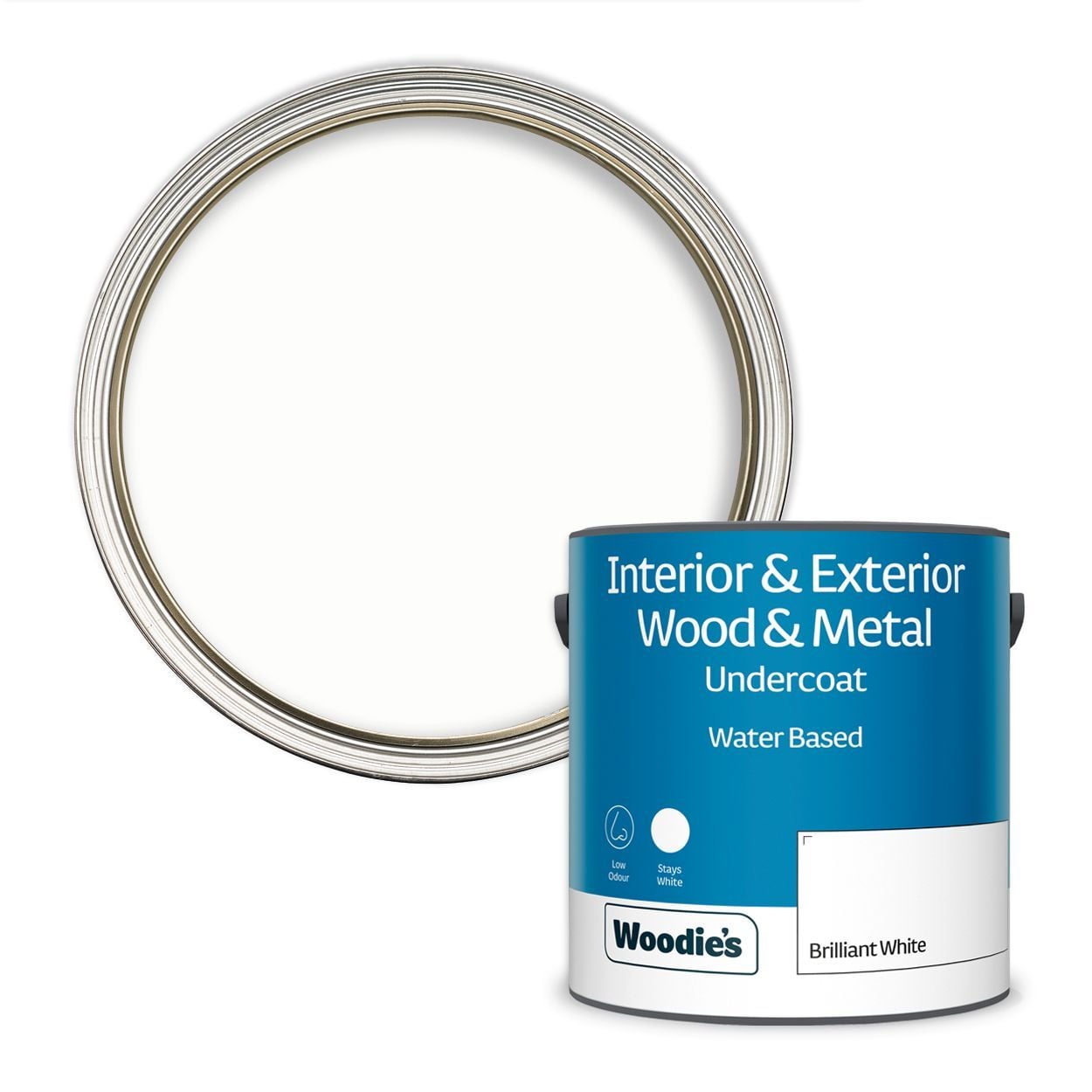 Woodie's Quick Dry Primer Undercoat Brilliant White2.5Ltr