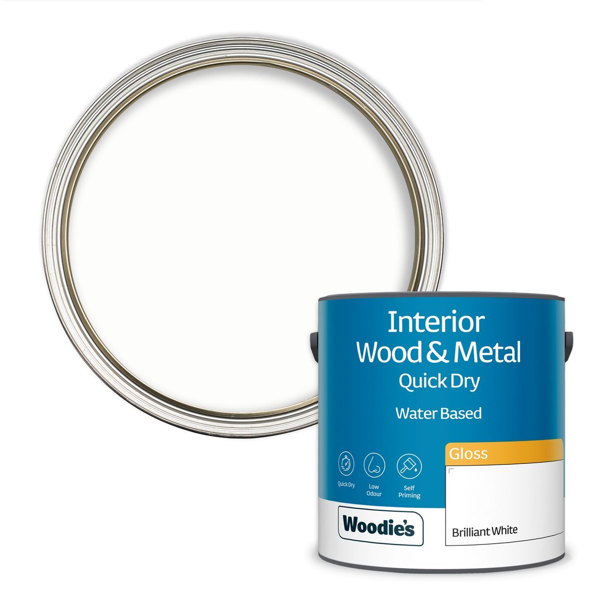 Woodie's Quick Dry Gloss Pure Brilliant White 2.5Ltr