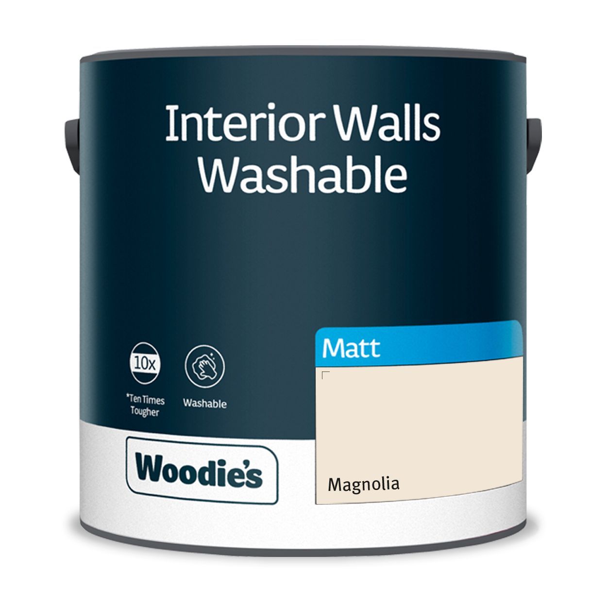 Woodie's Washable Matt Magnolia   2.5Ltr
