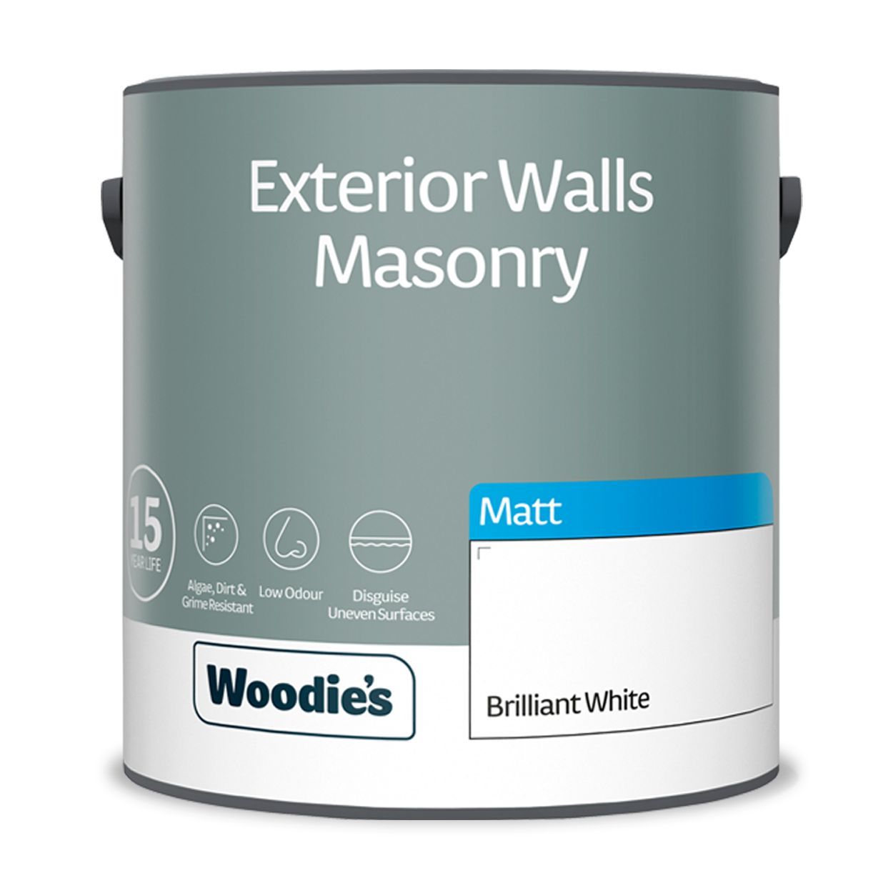 Woodie's Exterior Masonry Pure Brill White 2.5Ltr