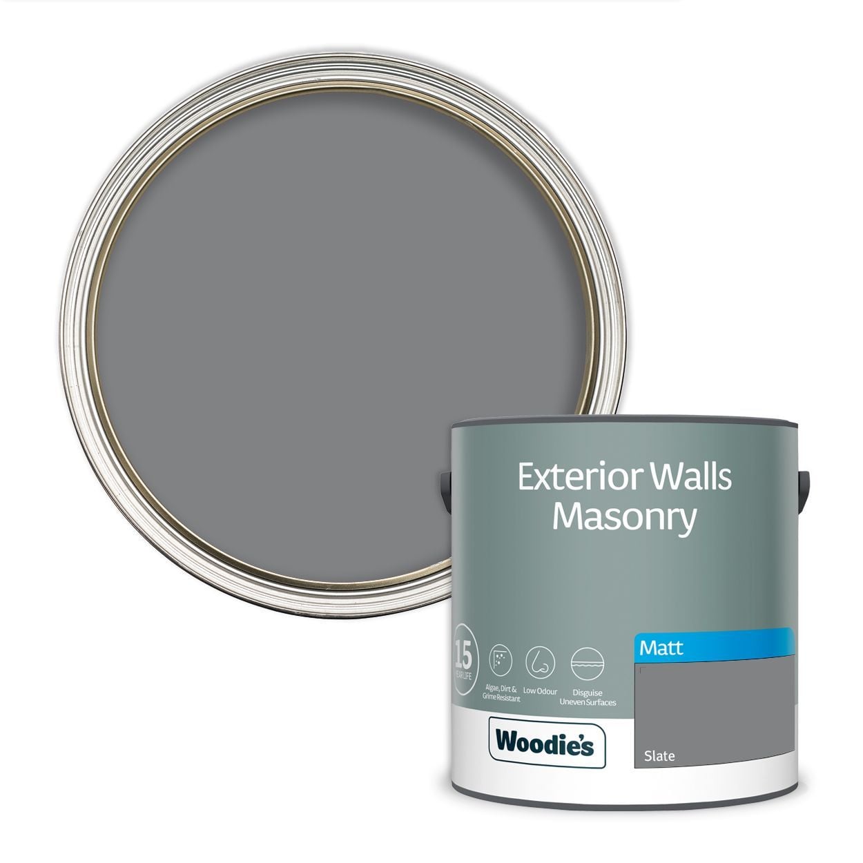 Woodie's Exterior Masonry Slate 2.5Ltr