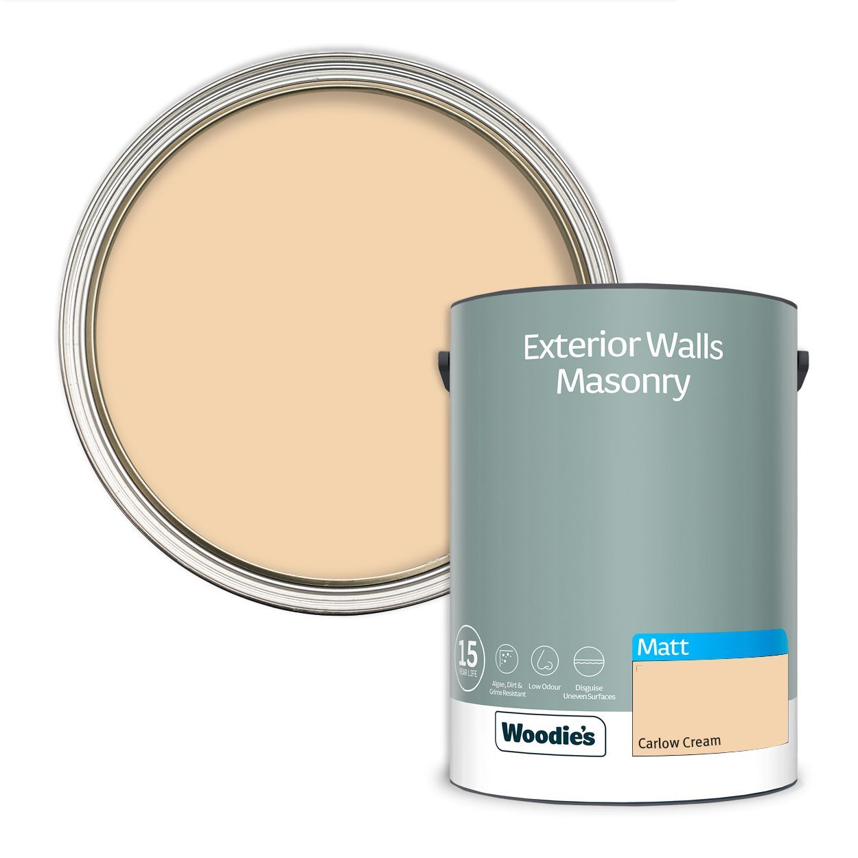 Woodie's Exterior Masonry Carlow Cream  5Ltr
