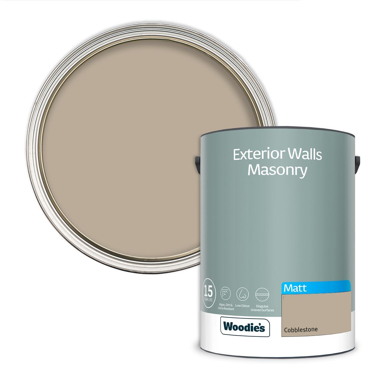 Woodie's Exterior Masonry Cobblestone   5Ltr