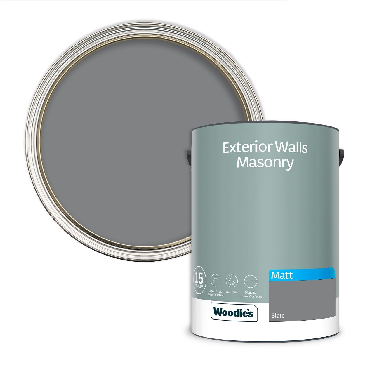 Woodie's Exterior Masonry Slate   5Ltr