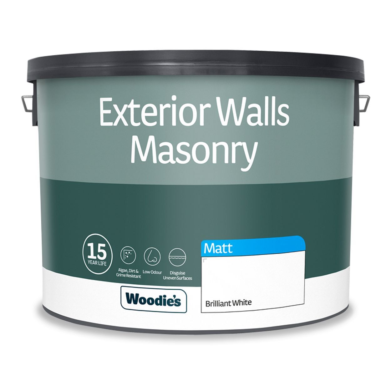 Woodie's Exterior Masonry Pure Brill White 10Ltr