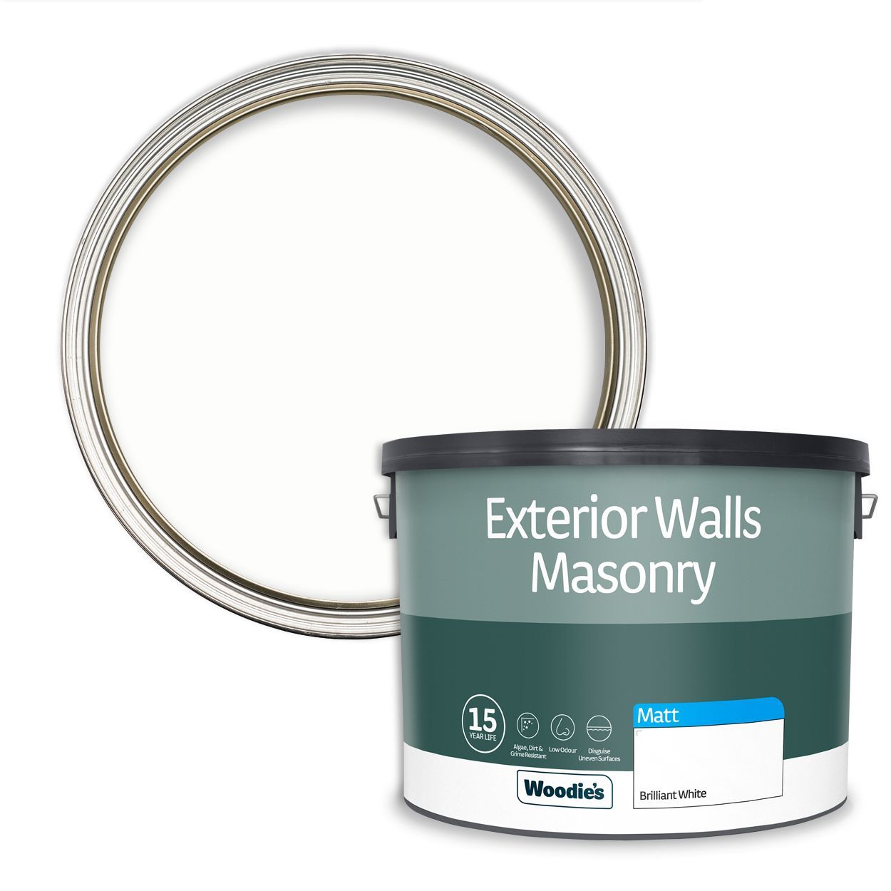 Woodie's Exterior Masonry Pure Brill White 10Ltr
