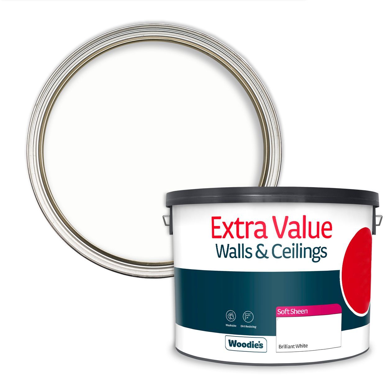 Woodie's Extra Value Soft Sheen Pure Brilliant White 10Ltr