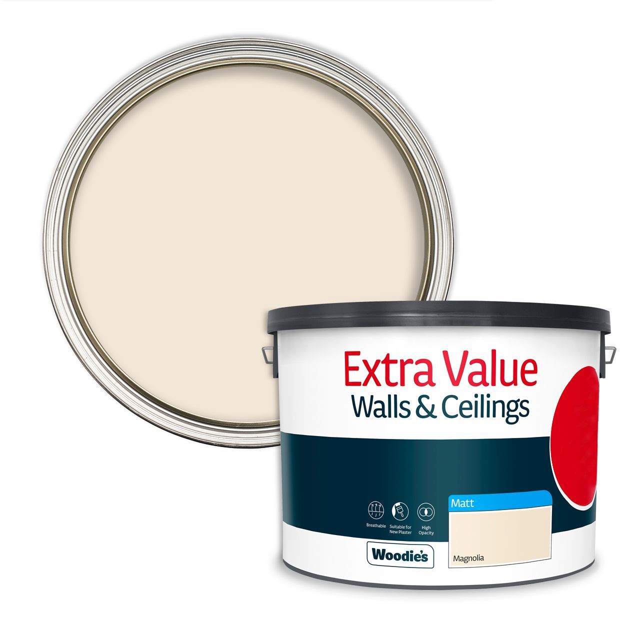 Woodie's Extra Matt Magnolia 10Ltr