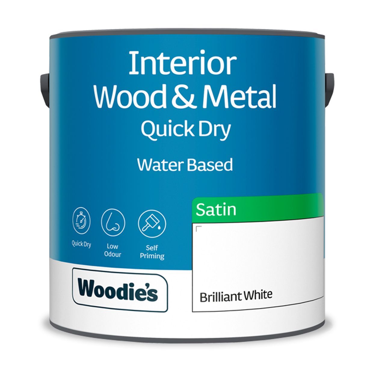 Woodie's Quick Dry Satinwood Brilliant White 2.5Ltr