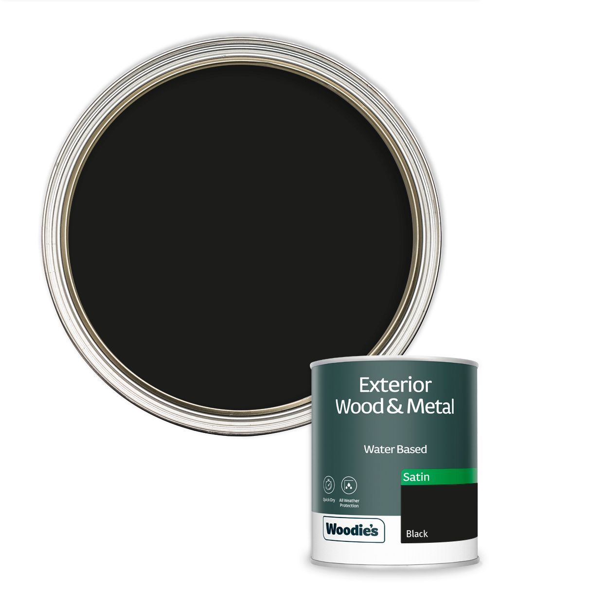 Woodie's Exterior Satin  Black   750ml