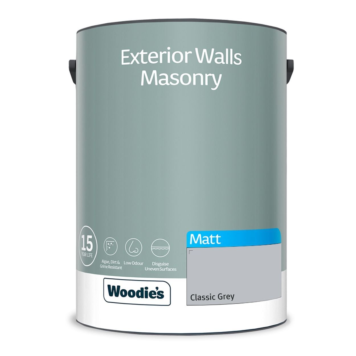 Woodie's Exterior Masonry Classic Grey 5Ltr