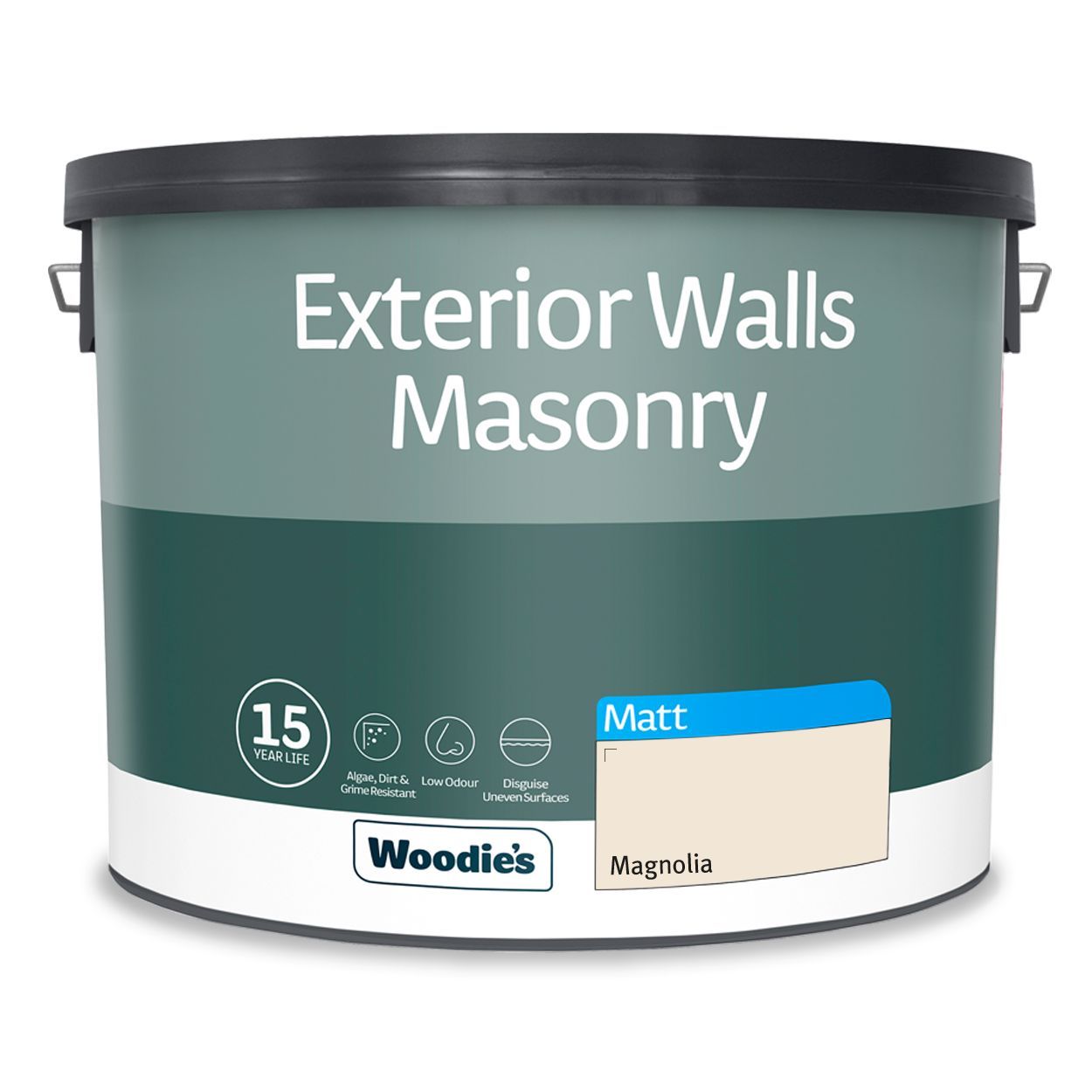 Woodie's Exterior Masonry Magnolia   15Ltr