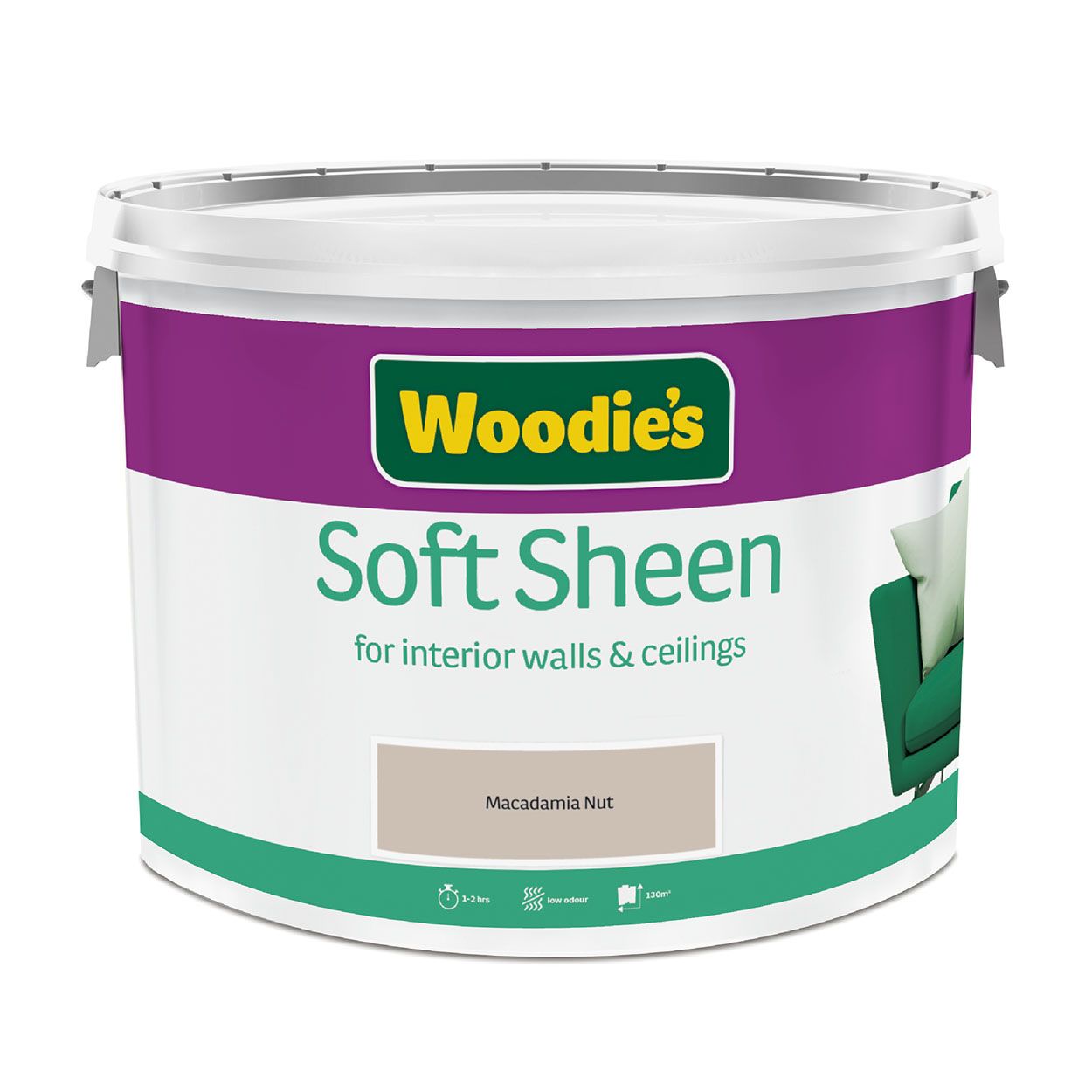Woodie's Vinyl Soft Sheen Macadamia Nut 10Ltr