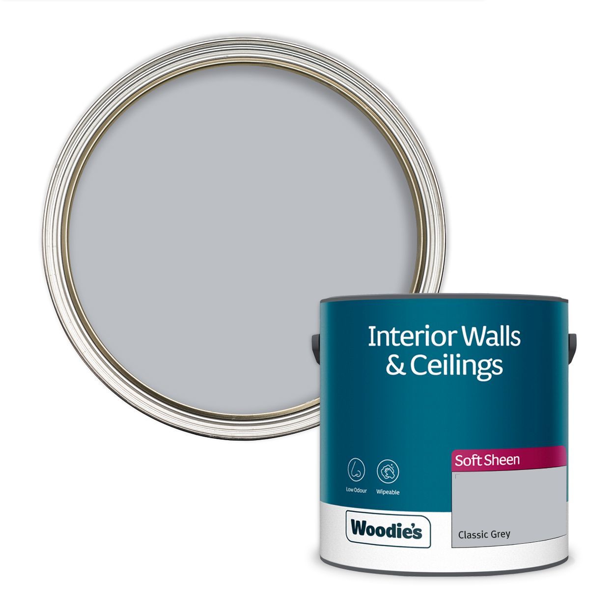 Woodie's Vinyl Soft Sheen Classic Grey  2.5Ltr