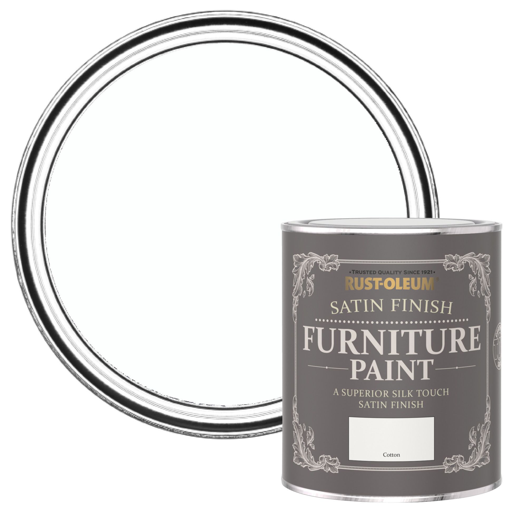 Rust-Oleum Satin Finish Furniture Paint Cotton 750ml
