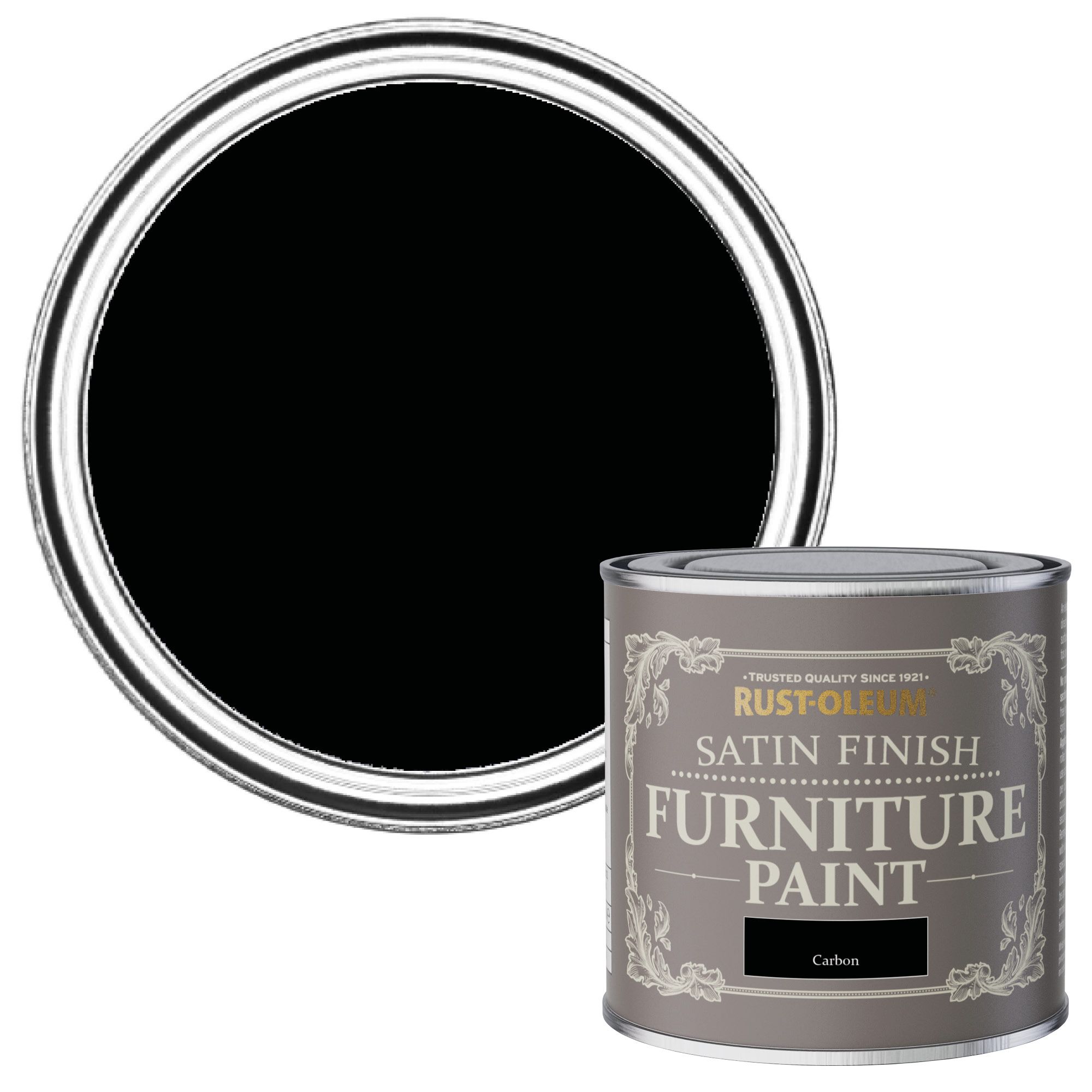 Rust-Oleum Satin Finish Furniture Paint Carbon 125ml