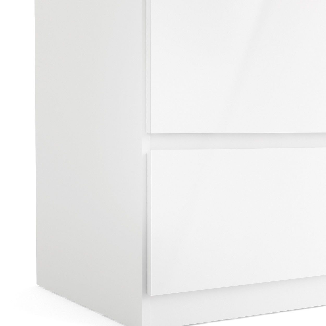 Naia 2 Door 1 Drawer White High Gloss Wardrobe