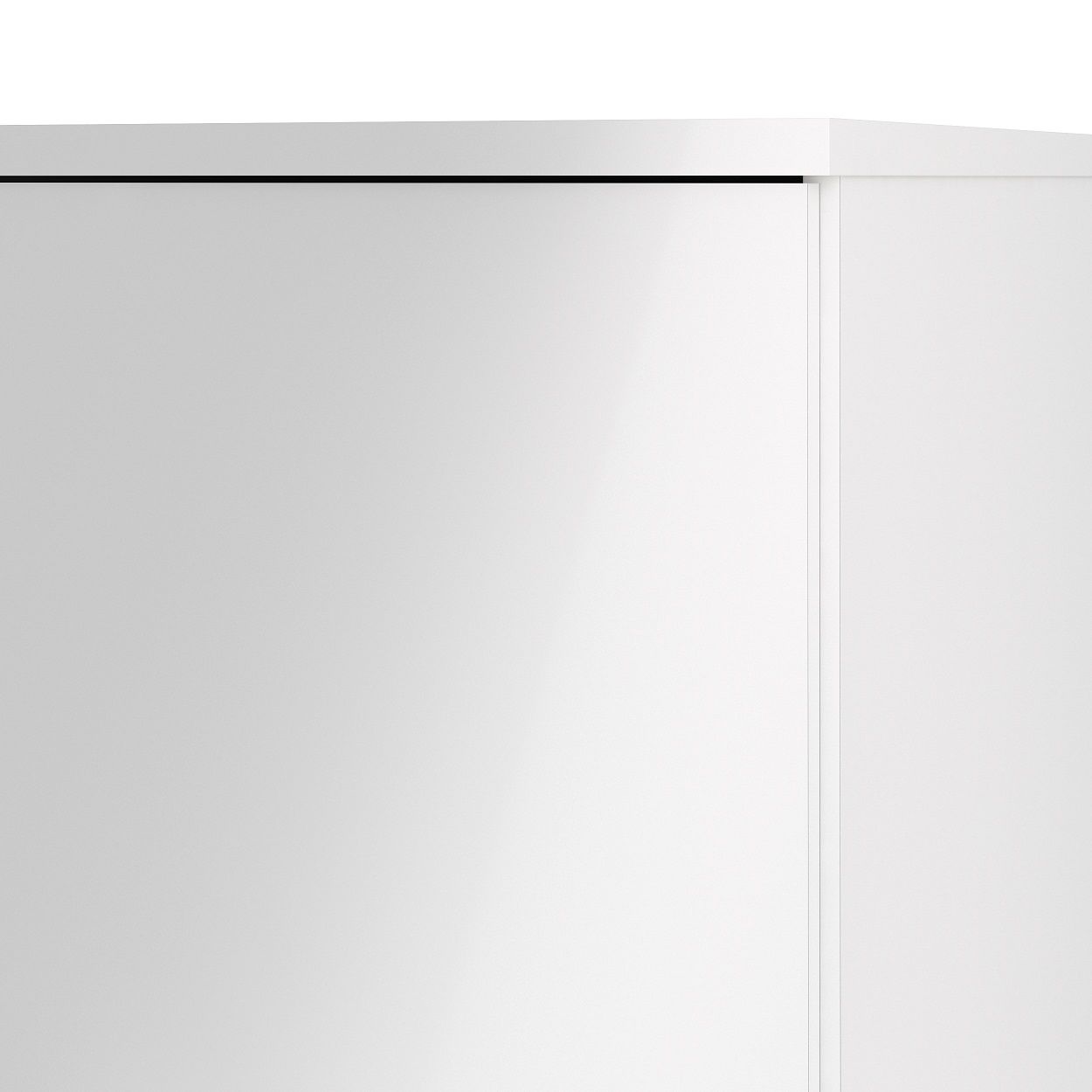 Naia 2 Door 1 Drawer White High Gloss Wardrobe