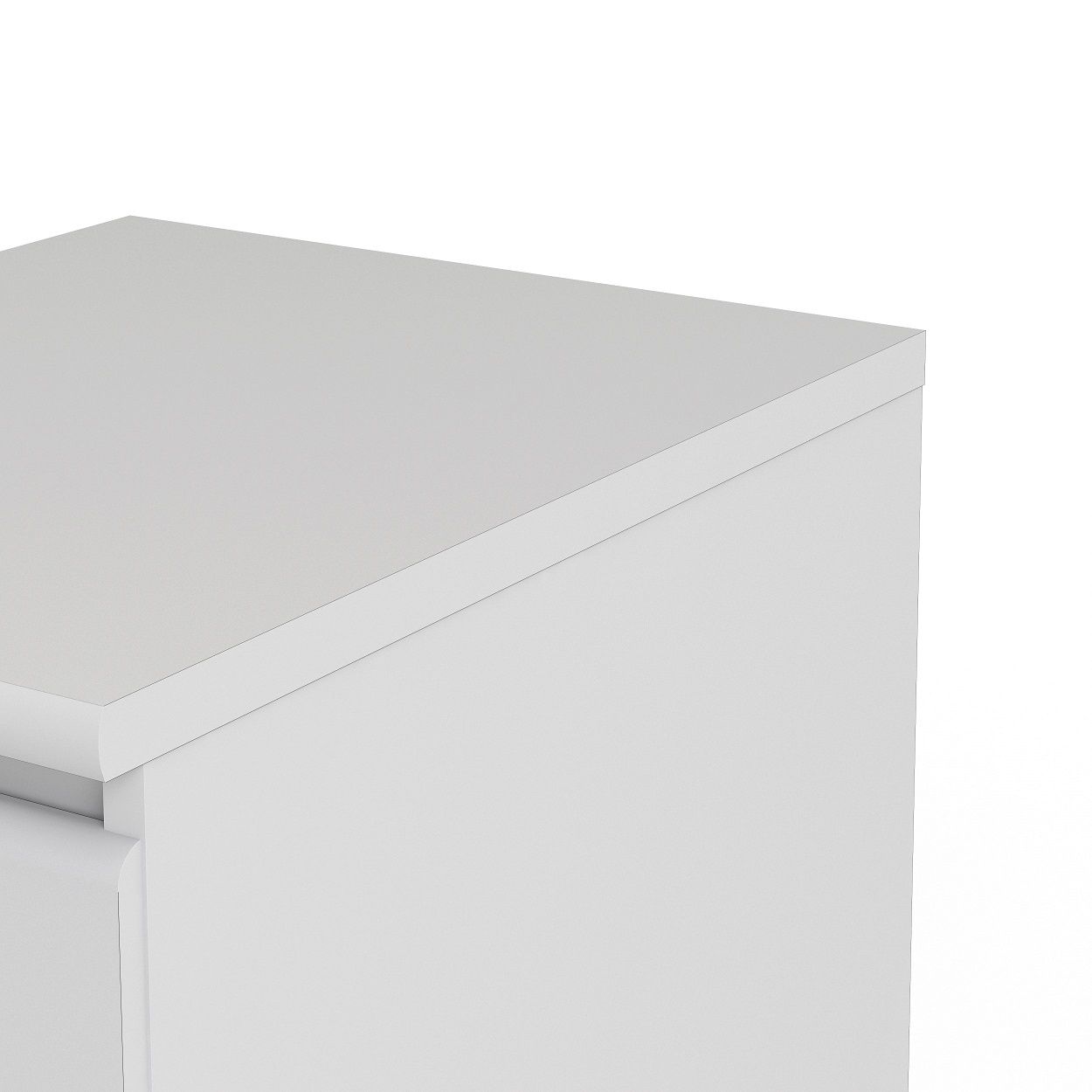 Naia 2 Drawer White High Gloss Bedside Locker