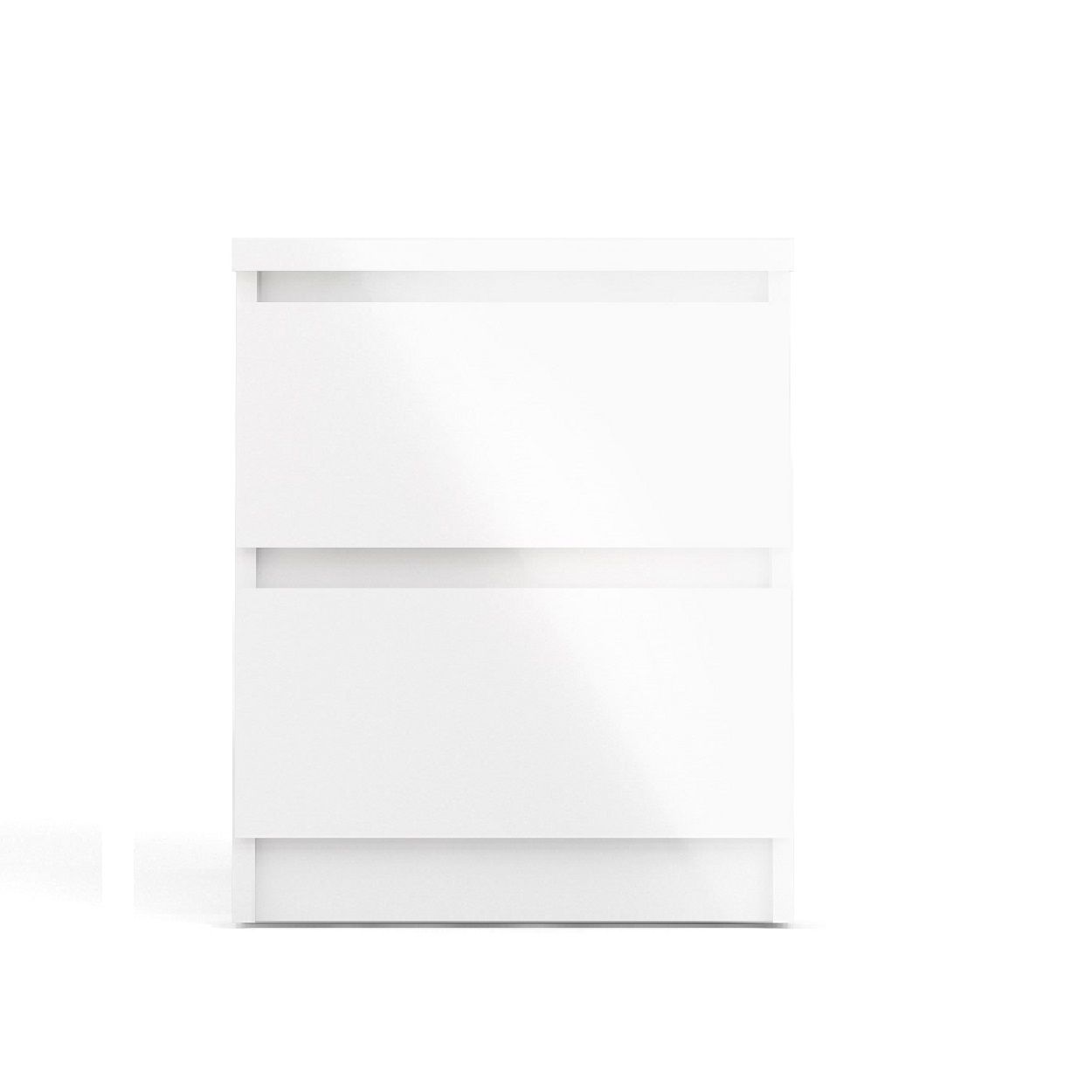 Naia 2 Drawer White High Gloss Bedside Locker